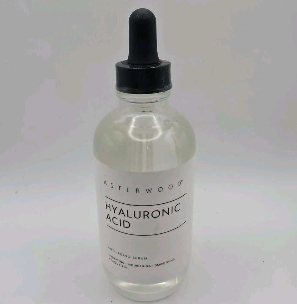 Asterwood Hyaluronic Acid Anti-Aging Serum 4 floz Hydrating Smoothing Vegan BNIP